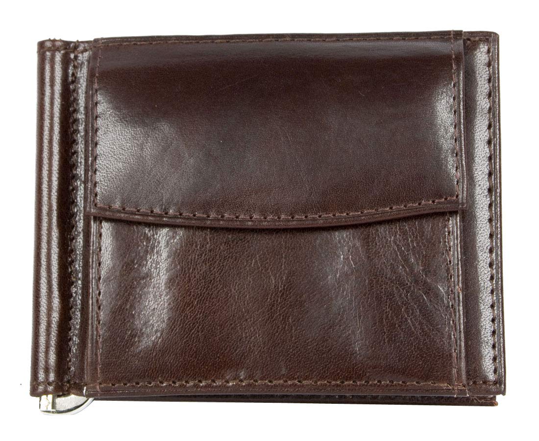 Men's Italian Brown Bifold Genuine Leather Pocket Sized Wallet