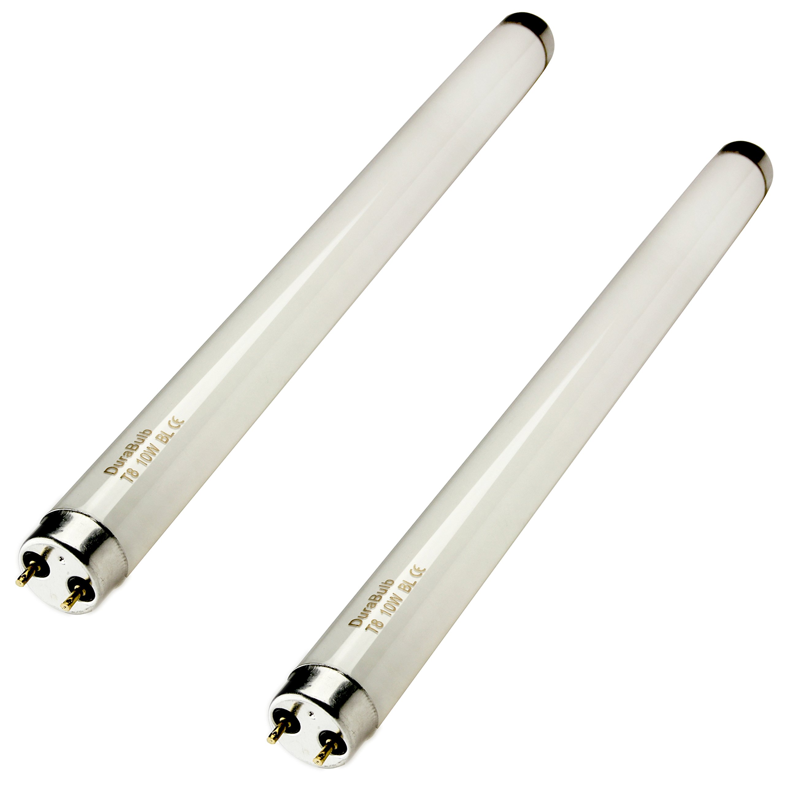 DuraBulb 2 x 10W T8 BL368 UV Fly Killer Bulbs - 13 Inch Tubes for 20W Insect Traps/Bug Zappers