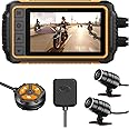 ZOMFOM Motorcycle Dash Cam, Full Waterproof Motorbike Camera 3'' LCD Front and Rear FHD 1080P Waterproof Lens Wide Angle 150°