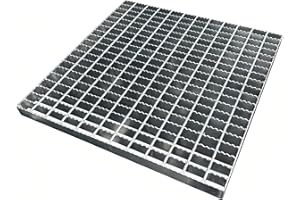 Natotela 24in Galvanized Steel Driveway Drain Grate-B125 Anti Slip Metal Catch Basin Grate for 24" Concrete Catch Basin,Outdoor Drainage Grates for Garage,Sewer,Dowmspout,Factory(23.6x23.6 in)