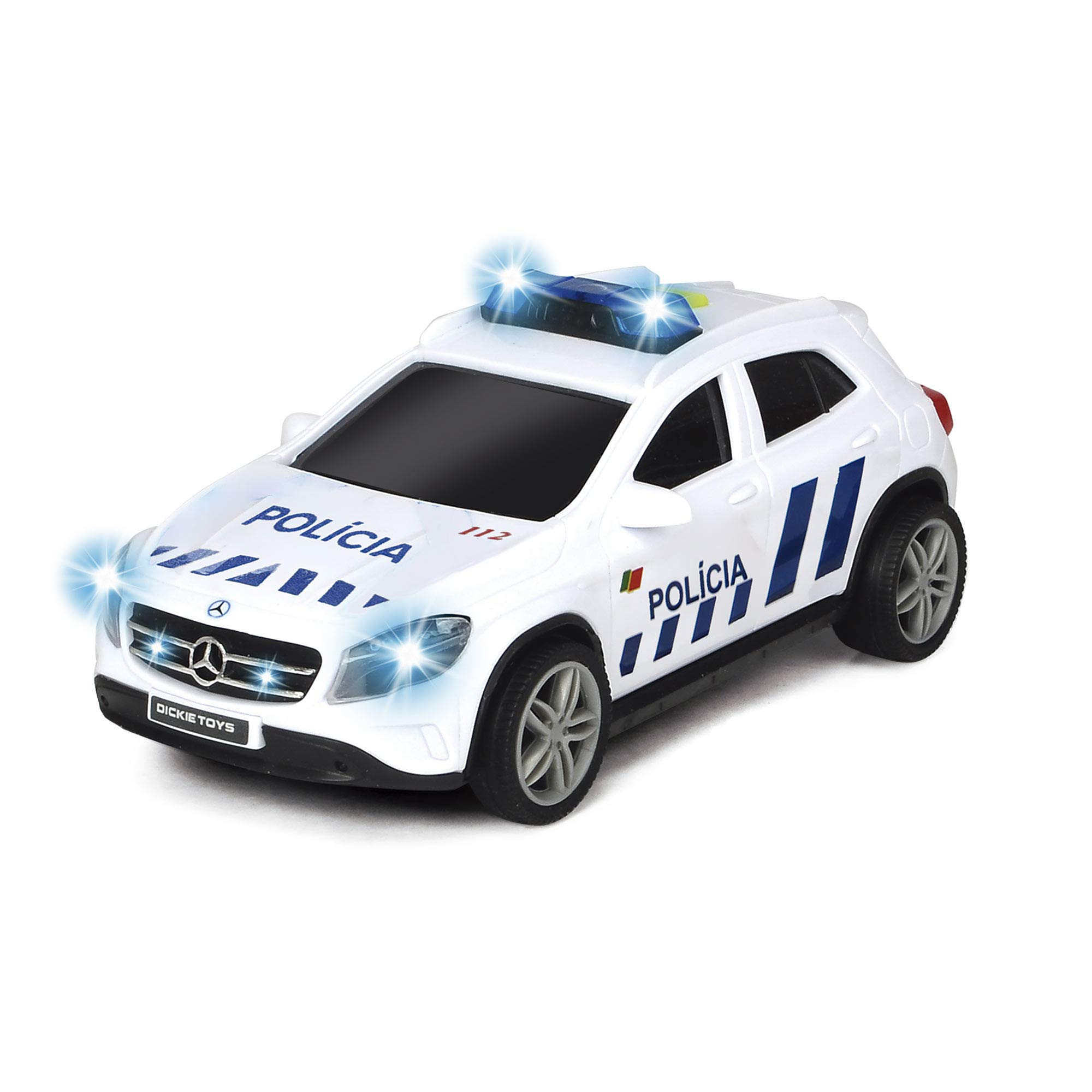 Simba 1152017 Dickie Toys – Portuguese PSP Mercedes Police Vehicle 15 cm Light and Sound for Children Aged 3 Years and Above
