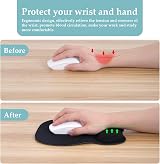EooCoo Memory Foam Mouse Pad Wrist Support, Ergonomic 23x19 cm, Non-Slip view 6