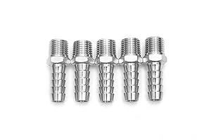 LTWFITTING Bar Production Stainless Steel 316 Barb Fitting Coupler/Connector 3/8