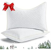 Sofslee King Size Pillows Set of 2 for Neck and Shoulder Pain, Adjustable Firmness Shredded Memory Foam Pillow King for Side Sleeper, Cooling Curved Kingsize Pillows with Washable Cover
