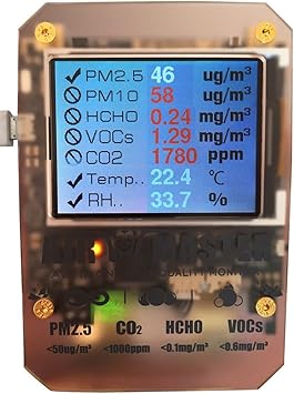 14 detectores Index en 1 Air calidad detector de PM 1.0, PM 2,5, PM10 HCHO