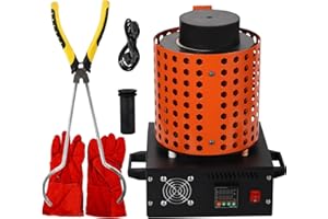 NGCYGE 3kg Metal Furnace 1800W | 2102°F Smart Furnace | Comes with Graphite Crucible | 110V Electric Furnace Set | Suitable for Casting and Refining Jewelry, Gold, Silver, Copper, Aluminum