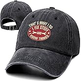 That's What I Do I Fix Stuff and I Know Things Funny Retro Washed Cotton Baseball Cap, Adjustable Lightweight and Breathable Outdoor Sun Hat, for Birthday Father's Day Men Dad Grandpa Husband Gifts