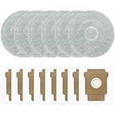 Vacuum Dust Bags and Mop Pads Replacement Kit For Roomba Plus 405 For Combo | and 505 For Combo, With 6 Microfiber Mop Cloths 8 Collection Bags, Vacuum Parts &amp; Accessories