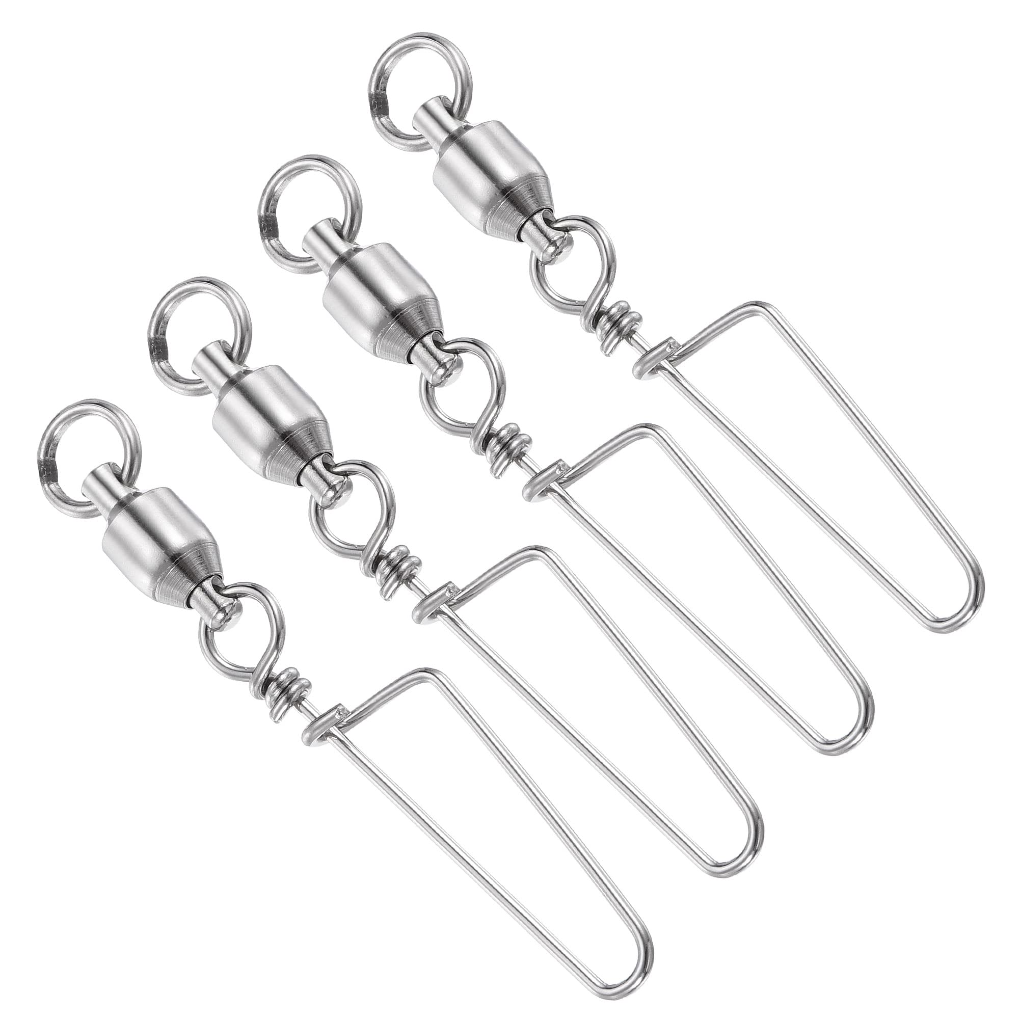 PATIKIL Fishing Snap Swivels, 20Pcs 187LBS Stainless Steel Ball Bearing Tackle for Saltwater Freshwater Fishing