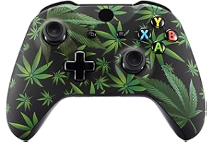 eXtremeRate The Green Weeds Patterned Faceplate Cover, Soft Touch Front Housing Shell Case, Comfortable Soft Grip Replacement
