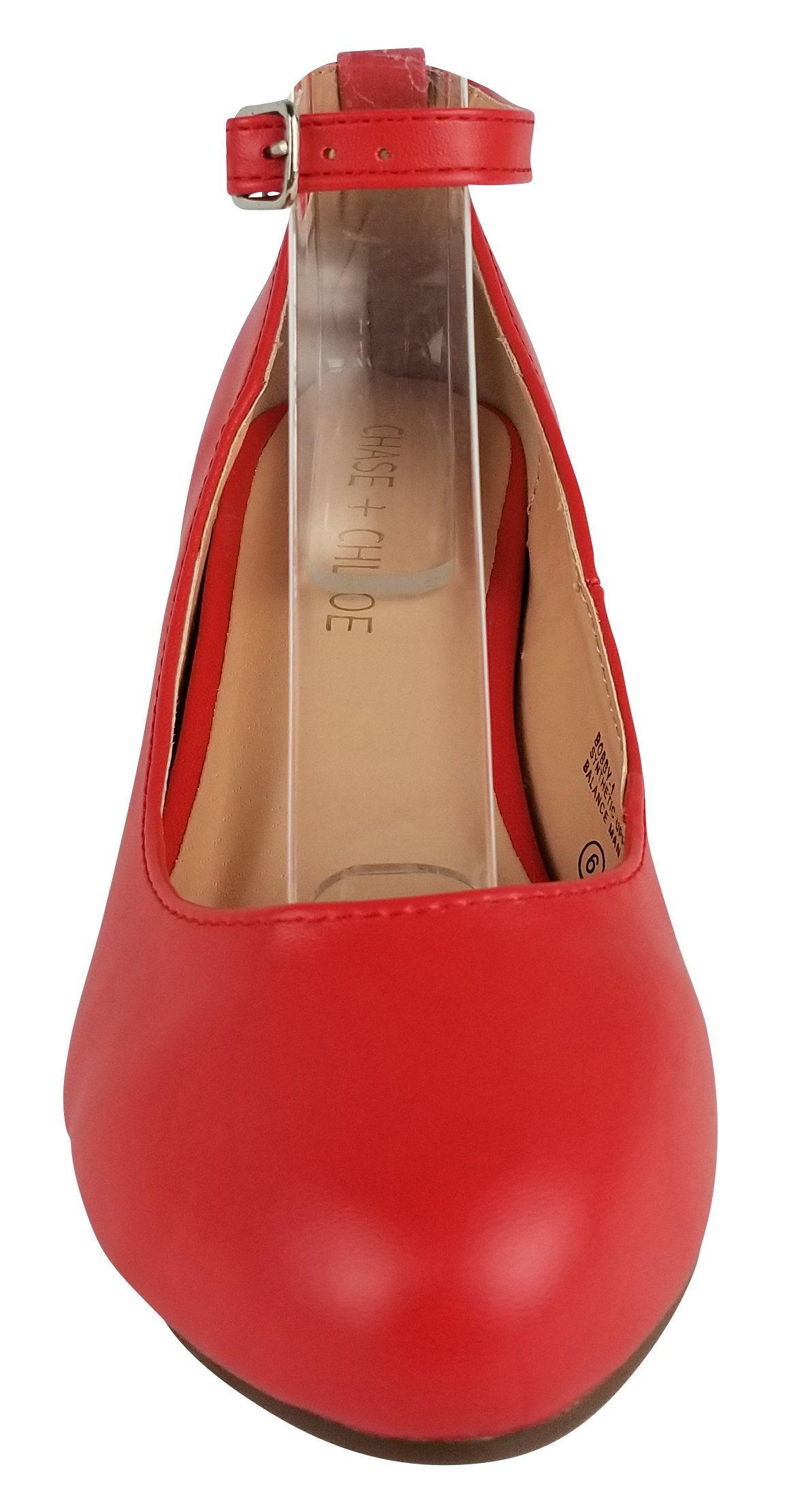Chase & Chloe Bobby-1 Women's Strappy Mary Jane Wedge Platform Pump - Image 4