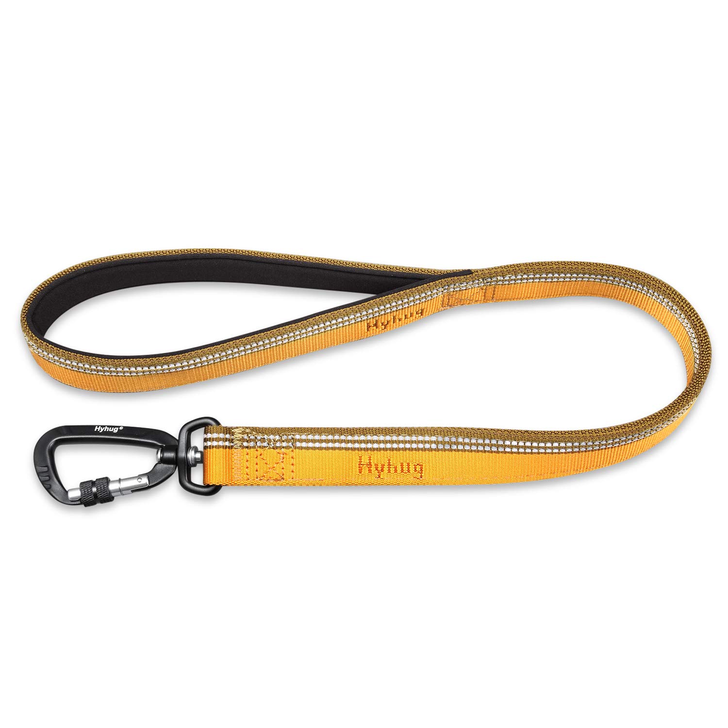 Hyhug Design Strong 3M Reflective Strip Double Color Nylon Jacquard Weave Webbing Dog Lead, Comfy Adjustable Length Safety Leash, Durable Soft Breathable, Safe Night Walk (25mm 24 inch, Tapenade) — image 1