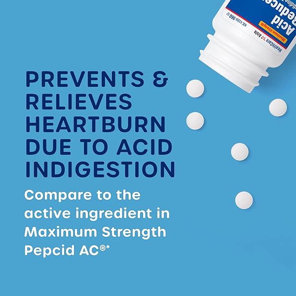 HEALTHCAREAISLE FAMOTIDINE 20 MG – 65 TABLETS – MAXIMUM STRENGTH ACID REDUCER – PREVENTS AND RELIEVES HEARTBURN DUE TO ACID INDIGESTION