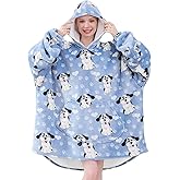 Moinlizy Blanket Hoodie Oversized Wearable Hooded Blanket for Adult Women and Men with Pocket Thick Sherpa Hoodie