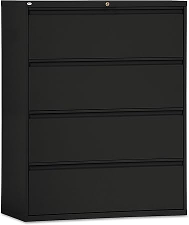 Amazon Com Alera Ale Four Drawer Lateral File Cabinet 42w X 19 1 4d X 53 1 4h Black Furniture Decor