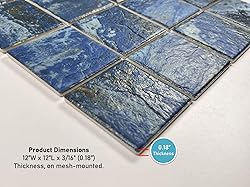 Tenedos 3x3 Ocean Blue Brownish Rocky Look