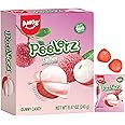 AMOS Peelerz Lychee Gummy Candy, Peelable Fruit-Shaped Candy, 8.47oz Box with 10 Individual Packs – Fun Peeling Gummy Snack Made with Real Juice
