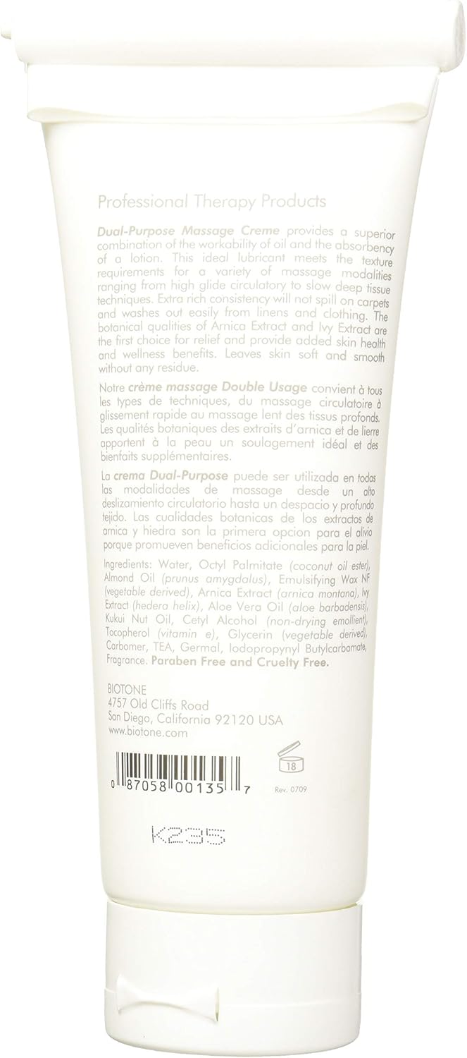 Biotone Dual Purpose Massage Creme 7 oz - Pack of 2 Tubes: Home Improvement