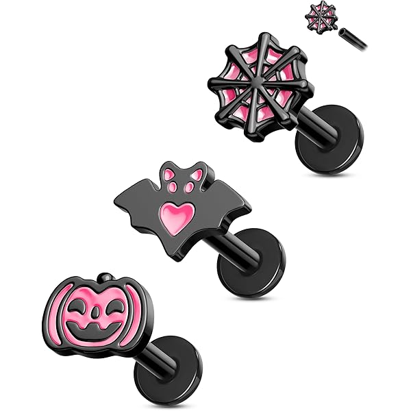 Vintage Spider Stud Earrings For Women Girls 925 Sterling Silver Hypoallergenic Halloween Small Animal Insect Pet Cartilage Tragus Post Creative 3D Jewelry Unique Gifts For Friend