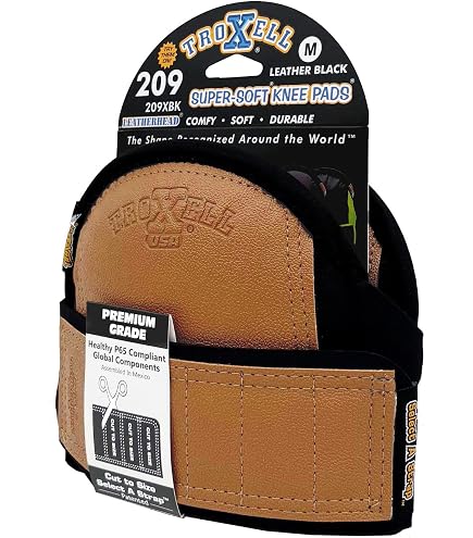 TROXELL USA - SuperSoft LeatherHead Kneepads (Large Size/Bagged in