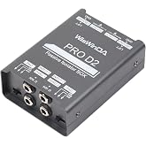 WisWinDa Pro Di-2 Passive Stereo Direct Box With 3-Level PAD Switch Dual Channel XLR Input 1/4&rdquo; Output Low Distortion Free Phase Distortion for Musical Instruments (Pro Di-2 Gray)