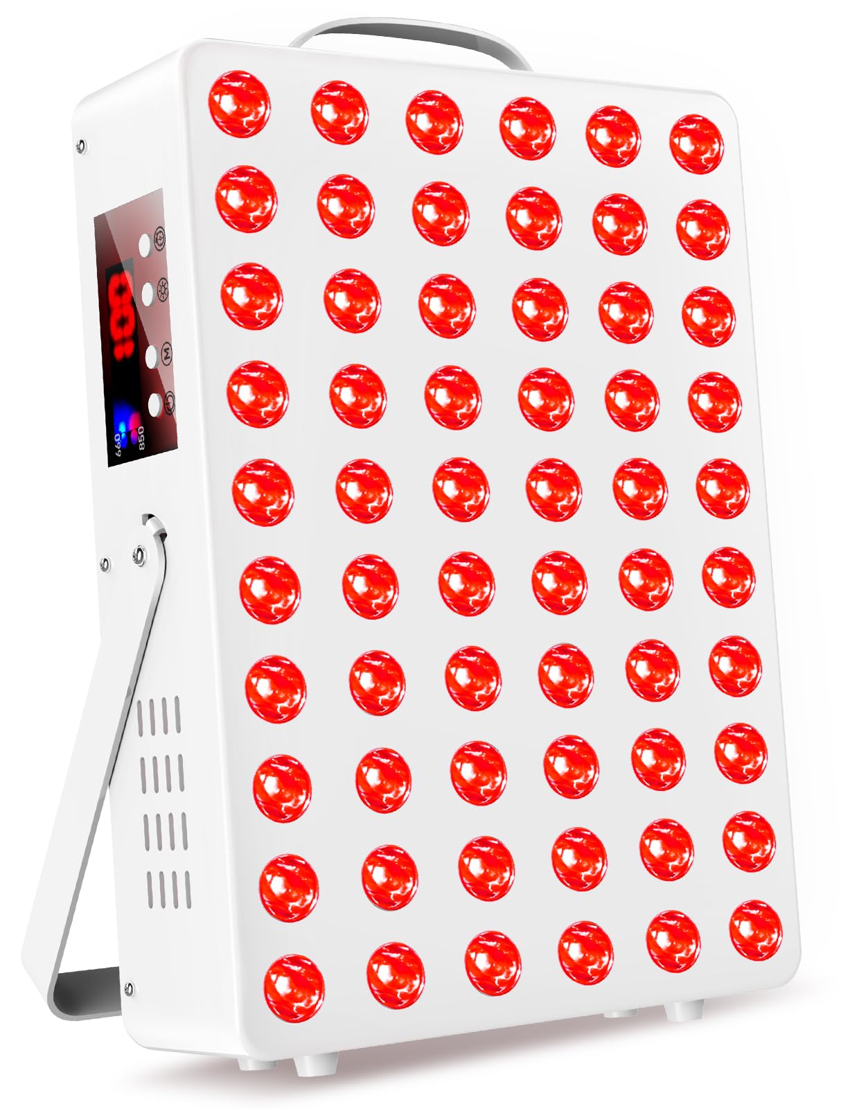 Photo 1 of Cholas Red Light Therapy Panel for Face and Body, 150W with 60 Dual Chip LEDs, 660nm Red Light and 850nm Near Infrared, 3 Modes Adjustable Brightness and Timer, for Skincare and Relaxation (White)