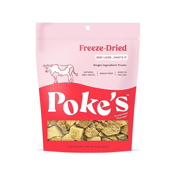 POKE’S FREEZE-DRIED DOG TREATS, BEEF LIVER RECIPE, SINGLE...