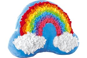DBlosp Plush Craft Rainbow Pillow, Fabric by Number Art & Crafts, No Sewing, Making Your Own DIY Rainbow Pillow, Kids Project, Learning Fun, Ages 5+