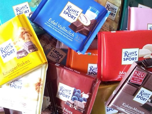 30 Tafeln Ritter Sport Schokolade A 100g 3kg Mix 15 Sorten Amazon