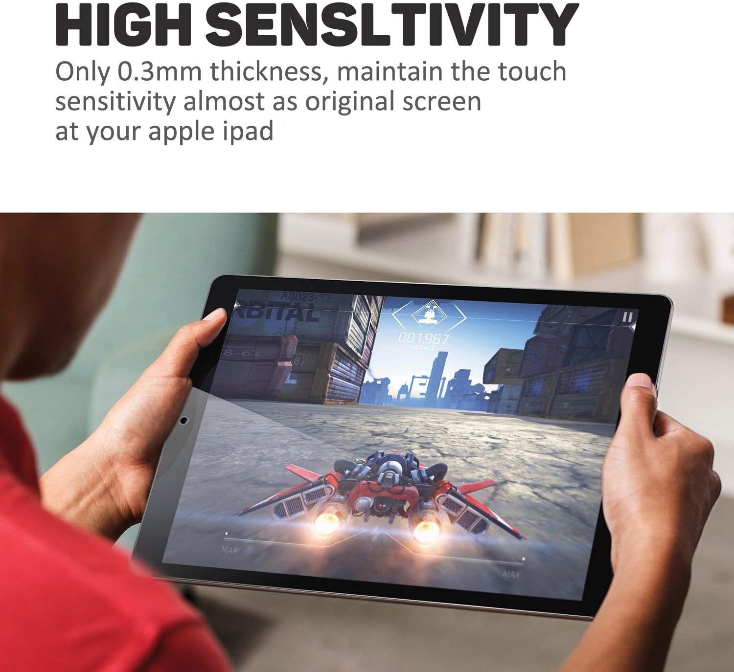 [2 Pack] iPad 10.2 Inch (7th Generation / 8th Generation) Screen Protector [ Tempered Glass ] [ Bubble-Free ] [ Anti-Scratch ], Support Apple Pencil for New iPad 8th Gen 2020 / iPad 7th Gen 2019