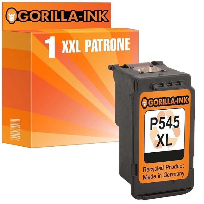 Gorilla-Ink 1x Tintenpatrone XXL Black remanufactured für Canon PG-545 XL Pixma IP2800 Series IP2850 MG2400 Series MG2440 MG2