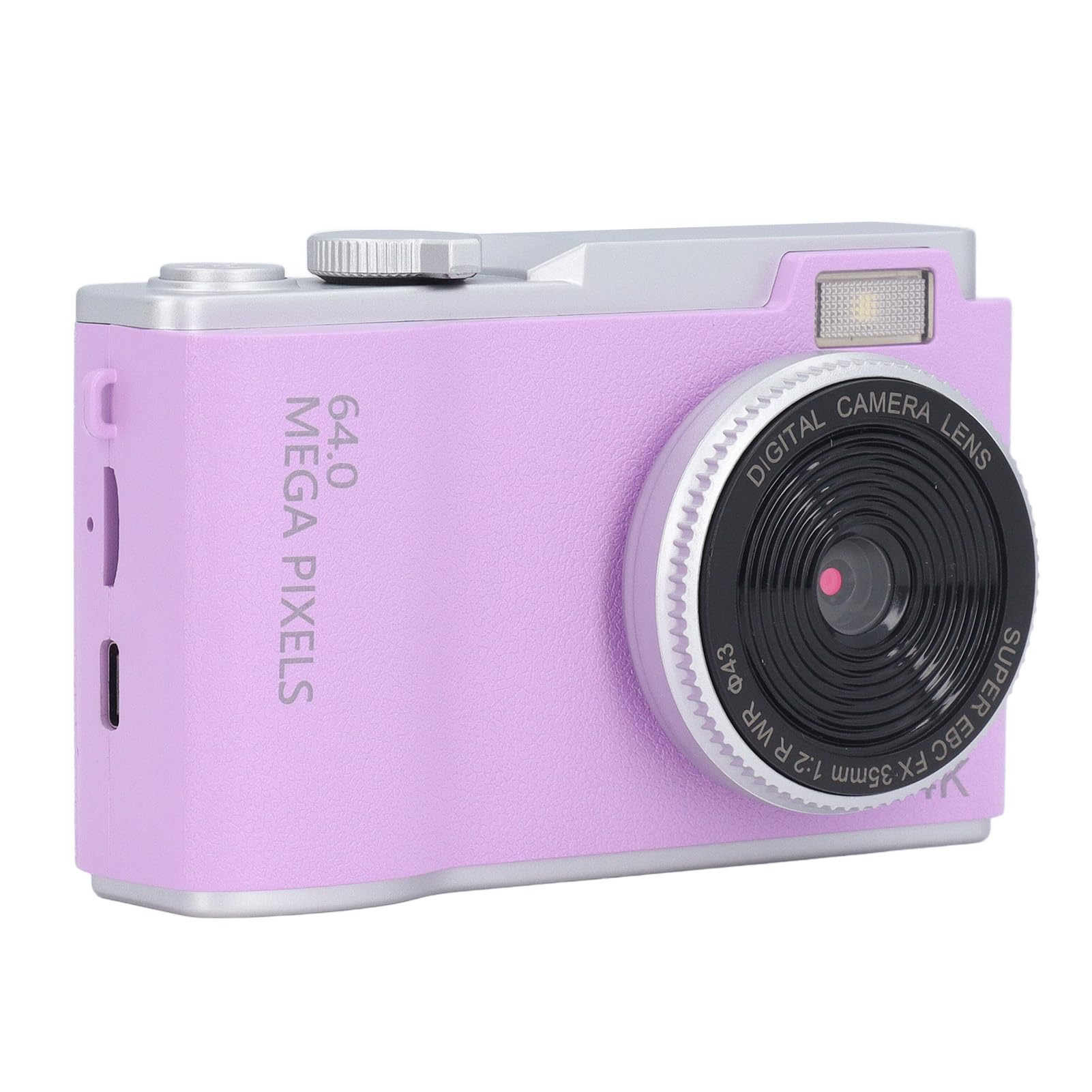 Elprico 48MP 1080P Retro Digital Camera, 16x Zoom with Stabilization, Compact for Travel (Purple)