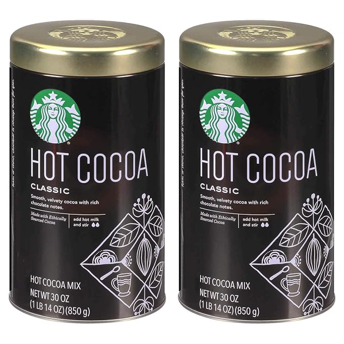 Starbucks Classic Hot Cocoa Mix 30 Ounce (1.87 lbs.) Tin