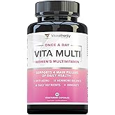 Vitauthority Multivitamin for Women Women’s Daily Multi-Vitamin Supplement with DIM, Iodine, Ashwagandha Supports Youthful Complexion, Healthy Cortisol and Estrogen Balance 30 Day Supply