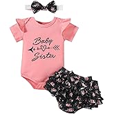 Dimoybabe Baby Girl Clothes Stuff Newborn Infant Summer Cute Outfit 0-24 Months