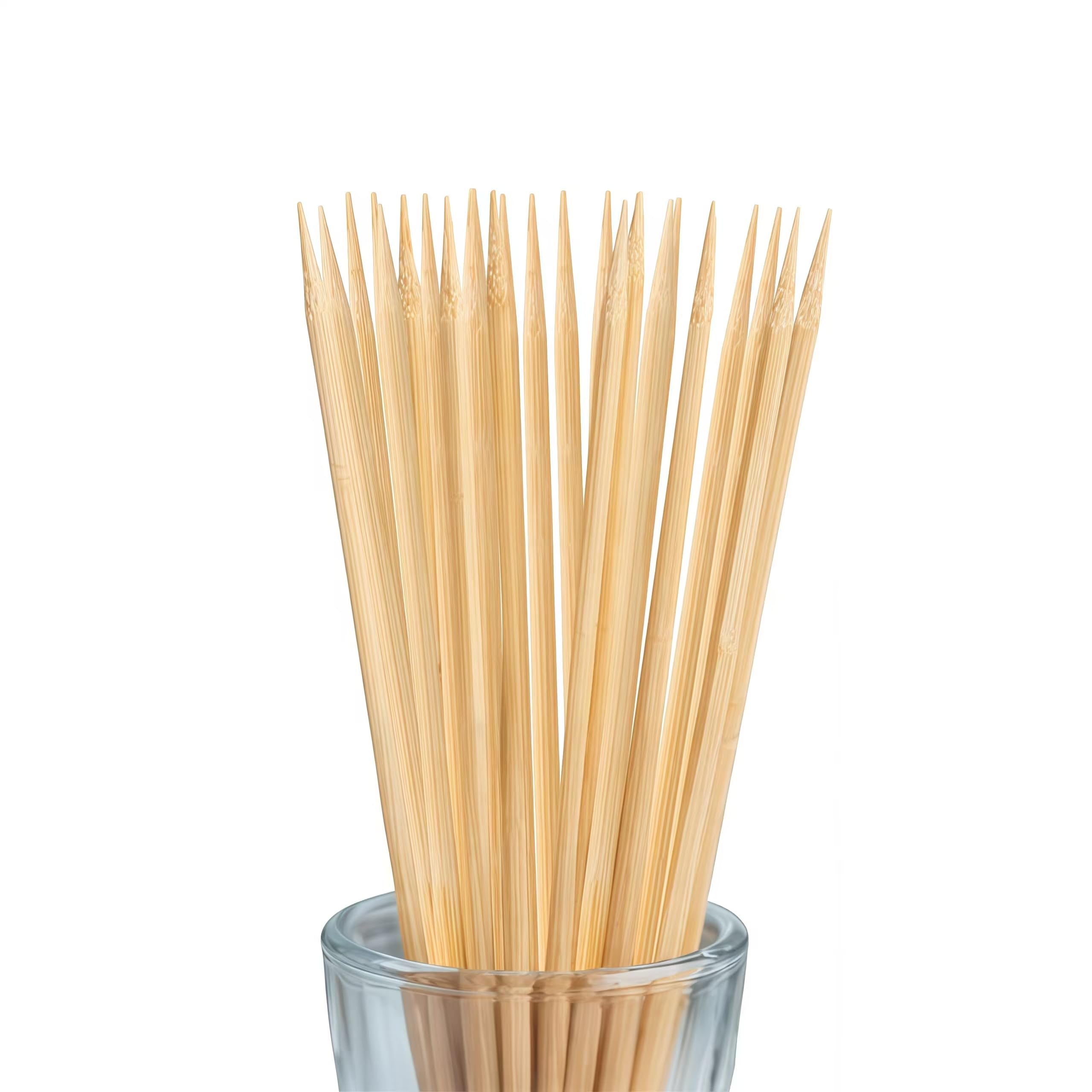 Photo 1 of DaTpuik 12 inch Natural Bamboo Skewers for Grilling?Chocolate Fountain?Kabob?Crafts?Barbecue?Flower Bouquet? Bouquet Wrapping Paper. Diameter=4mm. More Size Choices 6"/8"/10"/12"/36"(100 PCS)