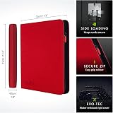 Vault X 12 Pocket Trading Card Zip Binder 480 Cards Red view 2