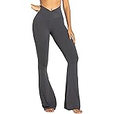 Sunzel Flare Leggings, Crossover Yoga Pants with Tummy Control, High-Waisted and Wide Leg