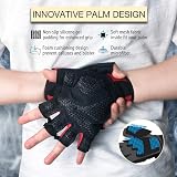 ATERCEL Weight Lifting Gloves Red Snug Fit Breathable for Men Women view 3