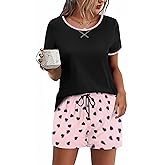 Ekouaer Women Pajama Set Casual Short Set