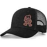 Pnkvnlo Mountain Bigfoot Hat for Men & Women, Snapback Trucker Hats with Sasquatch Leather Patch - Perfect for Daily Use