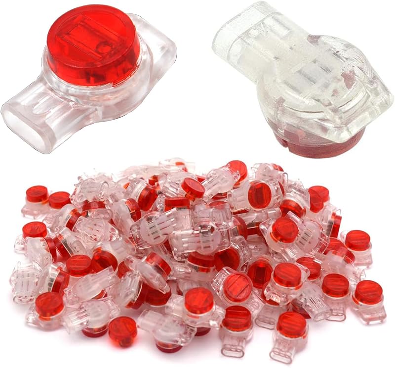 UR Connector 3 Port Telephone Wire Splice Kit Red 50 Pieces