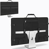 WELIDAY Monitor Carrying Case for 27'' LCD Screens Compatible with iMac 27 | Padded Protective Travel Bag with Handle &amp; Multiple Pockets, Desktop Monitor Dust Cover for Moving, Business Trip