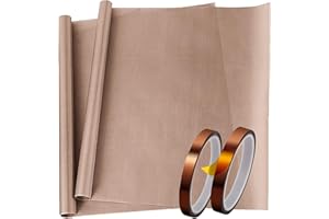 4 Pack PTFE Teflon Sheet for Heat Press Transfer Sheets and Heat Tape Sublimation Heat Resistant High Temp Thermal Tape Non S