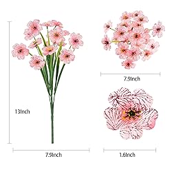 MACTING Artificial Flowers for Outdoors 6 Bundles
