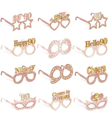 Rose Gold 94 Cut-Out Numbers, 94th Glitter Birthday Party...