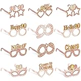 Guiruiy 24PCS 90th Birthday Paper Eyeglasses