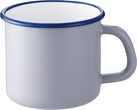 Amazon Co Jp 365methods 富士ホーロー マグカップ 550ml ライトグレー ネイビー Yy 9mg G ホーム キッチン