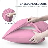 DN Collection Pillow Cases 2 Pack | 100% Microfiber | Pink 50x75cm view 4