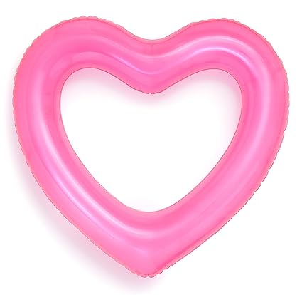 Bando Ban.Do Beach, Please Heart Innertube - Translucent Neon Pink